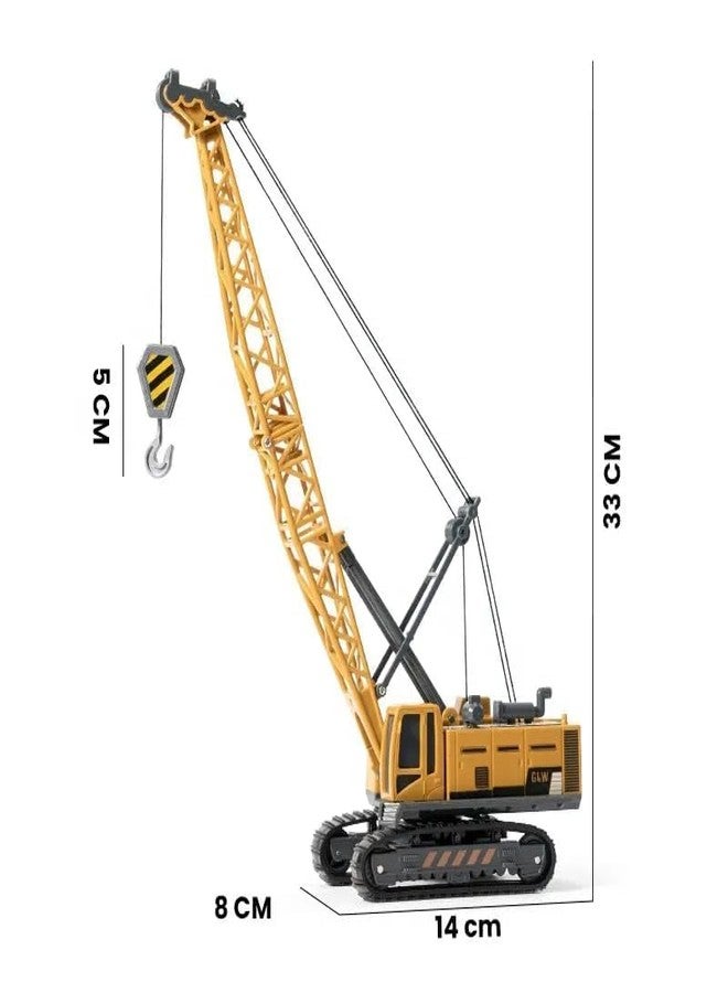 RAHU 1:55 Construction Toy Cars, 5PCS Vehicles Playset Crane, Bulldozer, Excavator, Lodder, Truck with Play Mat & Road Sign for Boys 3 4 5 Years Old - Image 2